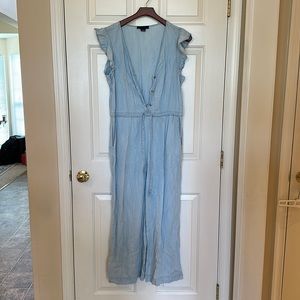 Tencel jumpsuit romper nursing button down sanctuary wide leg drawstring waist